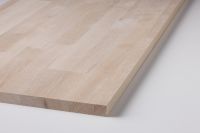 Leimholzplatte, Buche gedämpft, A/B, fallende Lamellenbreite, 1600x650x40mm