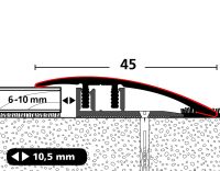 Twin-Profi Abschlussprofil PF 487 B Aluminium, F4-Silberoptik, 270cm