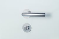 Griffwerk Rosettengarnitur Lorita, Edelstahl matt,  WC-Schloss