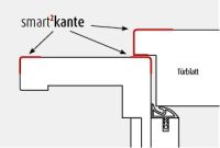 Astra Zarge CPL Weisslack ähnl. RAL9010, smart2-Kante, 198,5x73,5x12cm, DIN-L